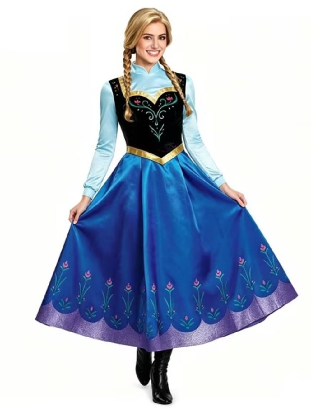 Disney Frozen Brand Junior's size 1X (16-18) Anna Costume Dress Halloween